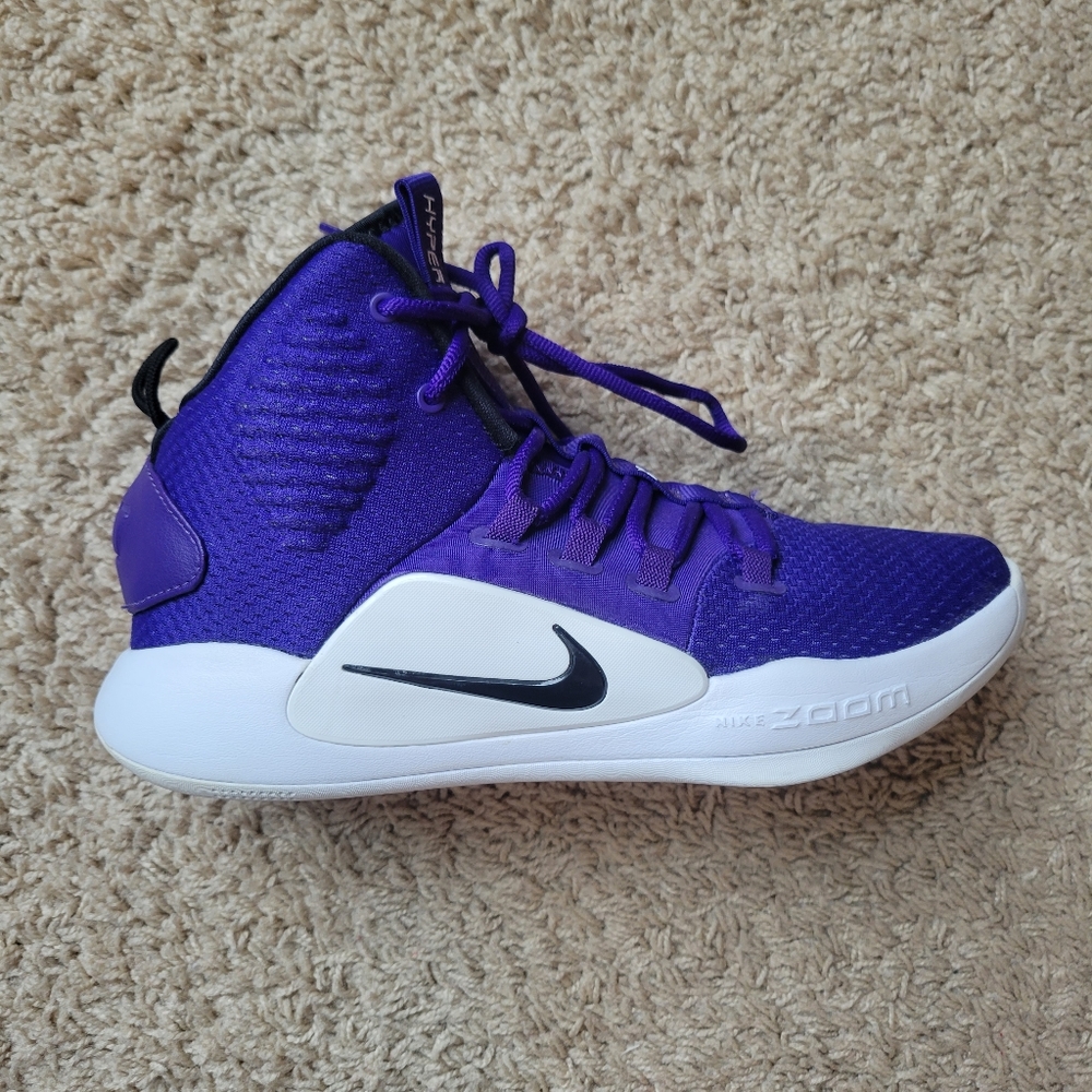 Nike Hyperdunk X Men's Size 7 Purple White Mid Top Basketball Shoes AR0467-500